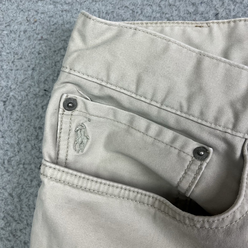 Polo Ralph Lauren Mens Varick Slim Straight Khaki Tan Jeans Size 40x32 - Picture 5 of 11